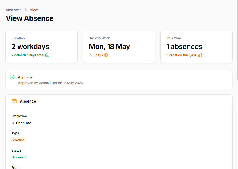 Absence & Leave Management